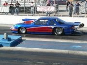 BLUE AND RED CHEVROLET LUMINA RACE CAR
